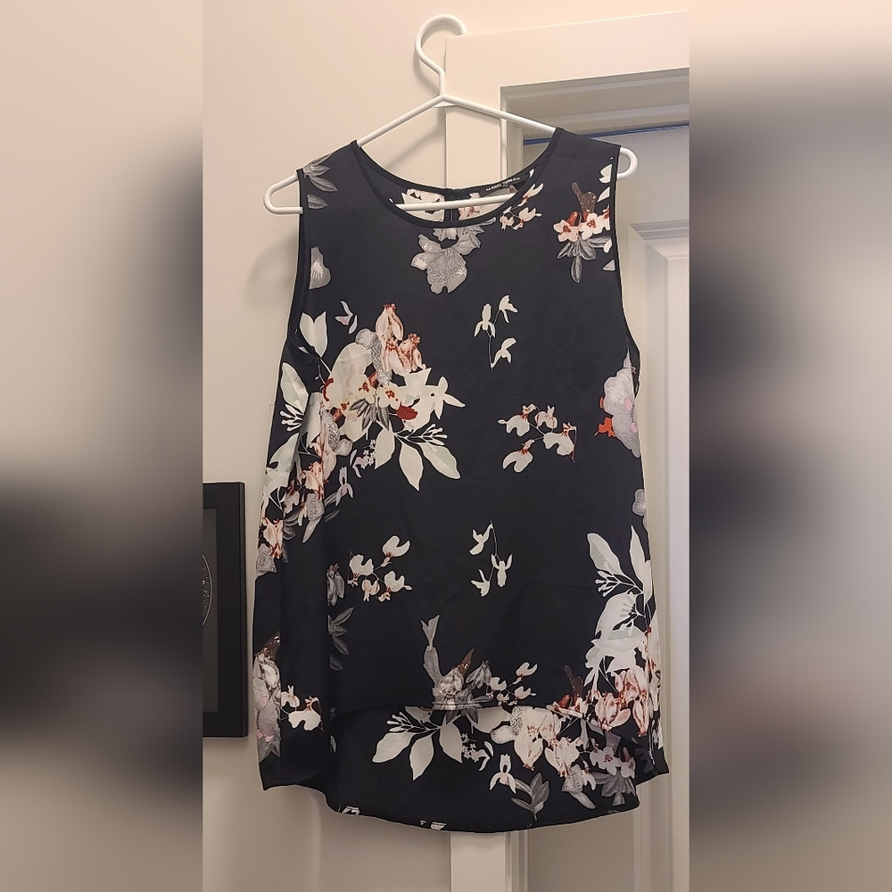 NWOT - Mario Serrani Black and White Sleeveless Tank Top